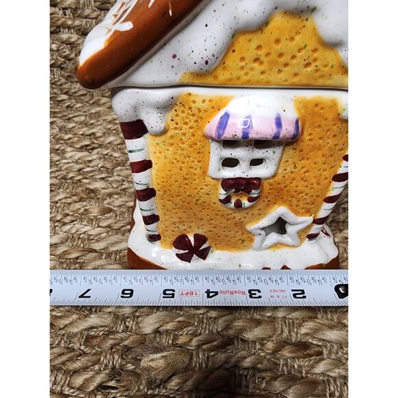 Christmas Gingerbread Tea Light Candle Wax Melt House Lori Grenier Ceramic - Picture 10 of 10